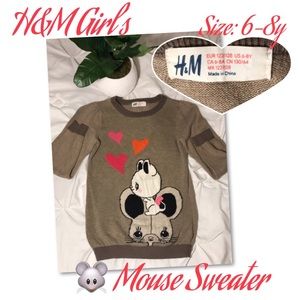 ❌SOLD!! ❌H&M Girl’s mouse sweater 6-8y